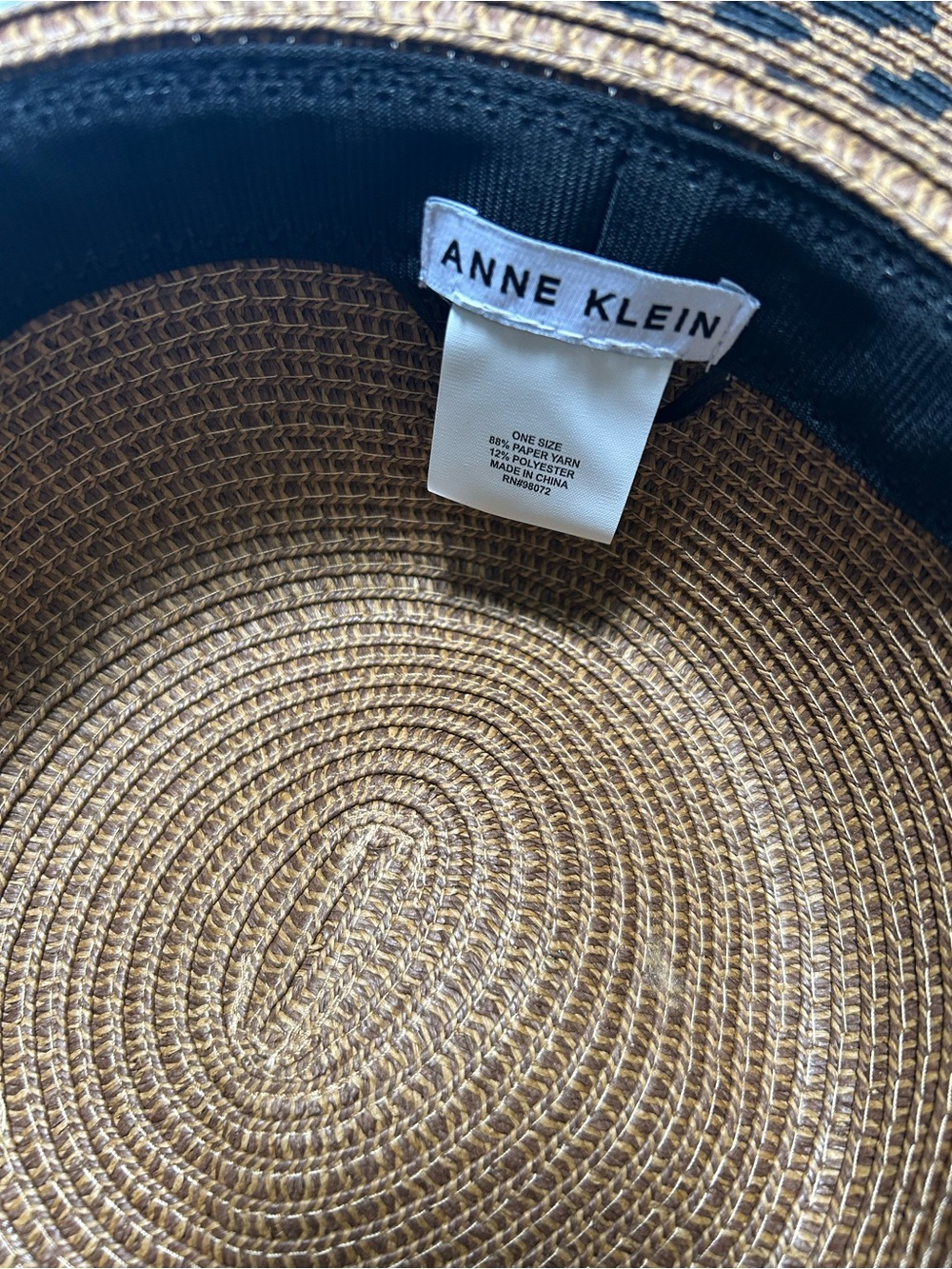 Anne Klein Sunhat With Animal Print Brim - Picture 6 of 8